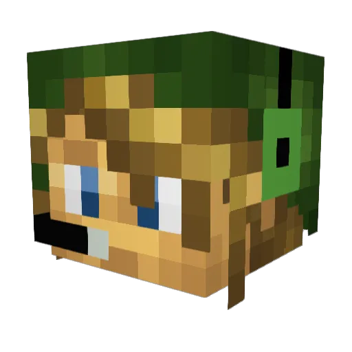 Kenis1081 Minecraft avatar head, 3D render
