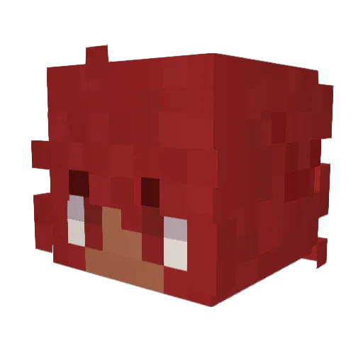 KenisDead Minecraft avatar head, 3D render