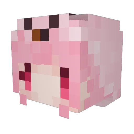 Keniteza Minecraft avatar head, 3D render