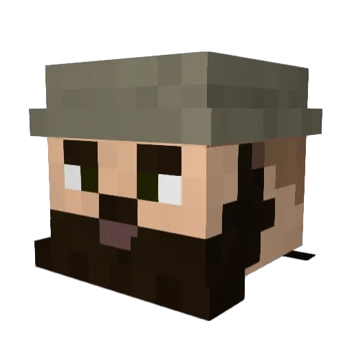 Kenjamin1 Minecraft avatar head, 3D render