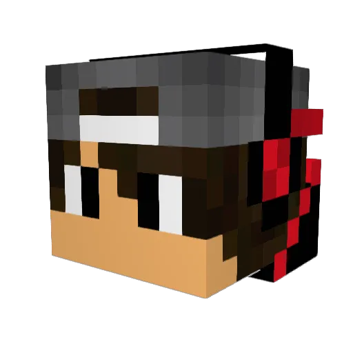 Kenji111113 Minecraft avatar head, 3D render