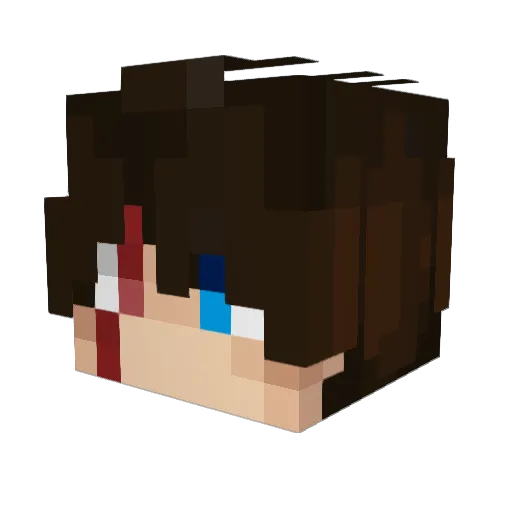 KenjiAPY Minecraft avatar head, 3D render