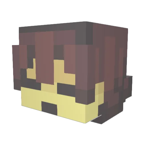 KenjiOtake Minecraft avatar head, 3D render
