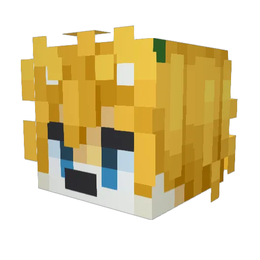 Kenji_Cat Minecraft avatar head, 3D render