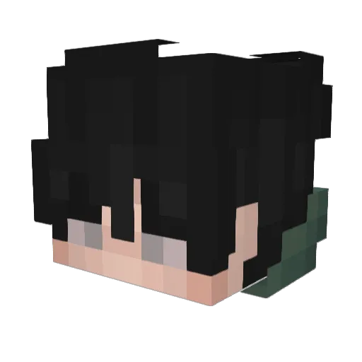 Kenjicoco Minecraft avatar head, 3D render