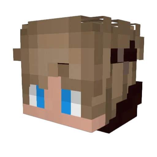 Kenjih Minecraft avatar head, 3D render