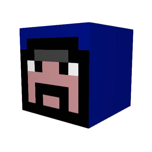 Kenjiroda Minecraft avatar head, 3D render