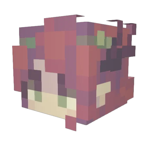 Kenjix_ Minecraft avatar head, 3D render