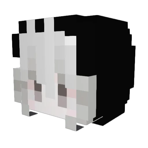 Kenloss Minecraft avatar head, 3D render