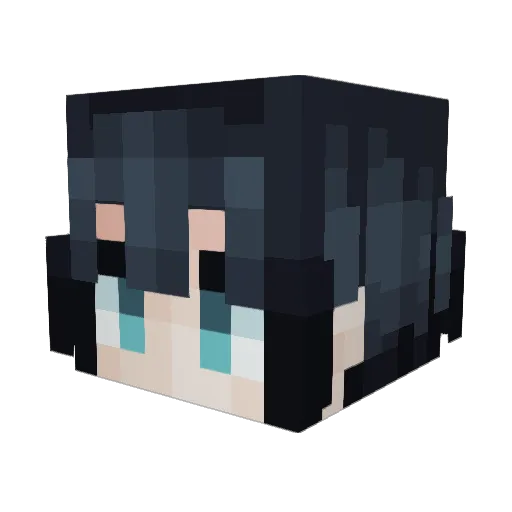 Kenma77 Minecraft avatar head, 3D render