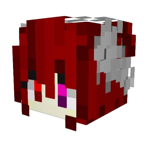 Kenmochi_Wataru Minecraft avatar head, 3D render