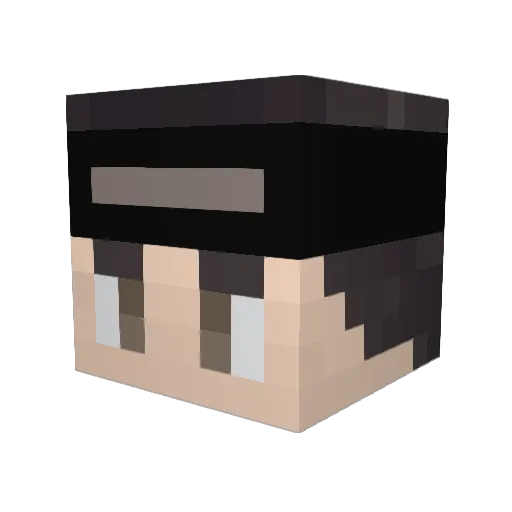 Kenn37 Minecraft avatar head, 3D render