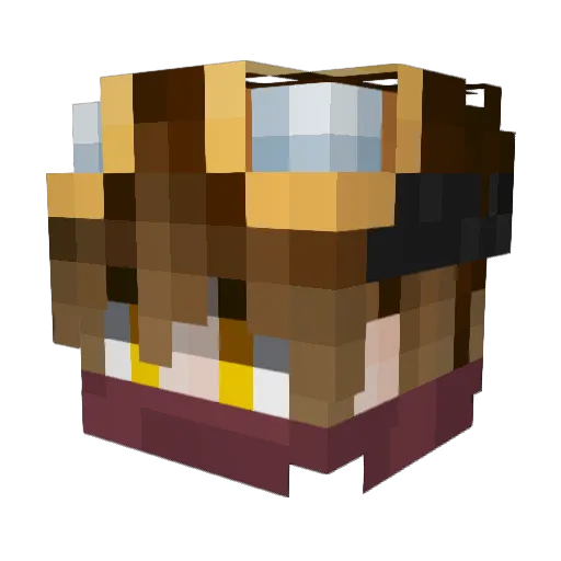 KennDiria Minecraft avatar head, 3D render