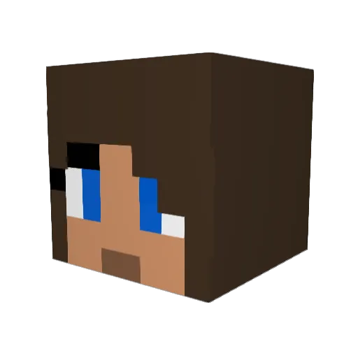 KennaMC Minecraft avatar head, 3D render