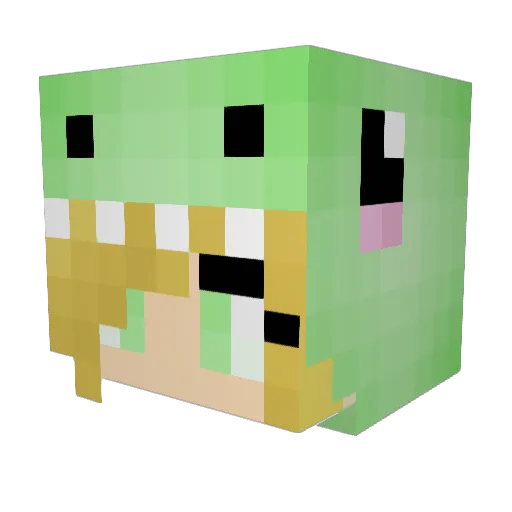 Kenna_G Minecraft avatar head, 3D render