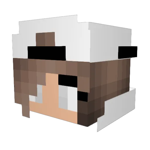 Kennada Minecraft avatar head, 3D render