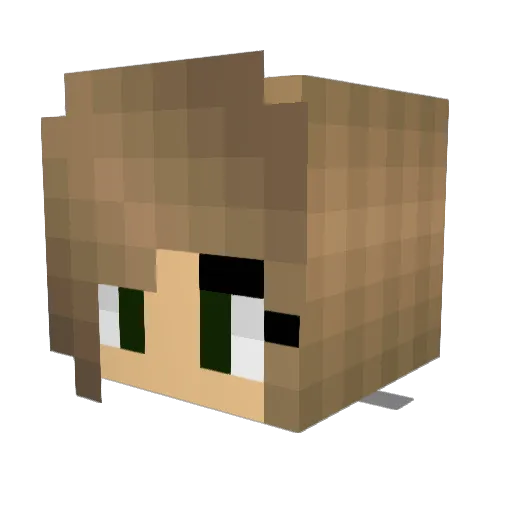 Kennajee22 Minecraft avatar head, 3D render