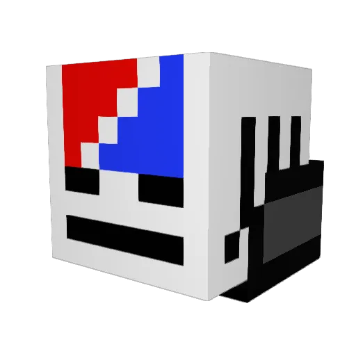 Kennebec Minecraft avatar head, 3D render