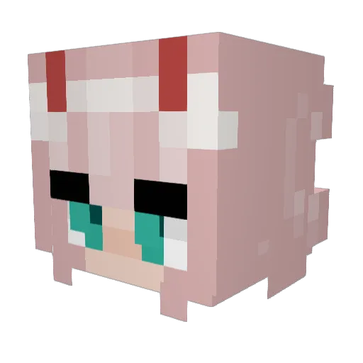 Kennedy2K Minecraft avatar head, 3D render
