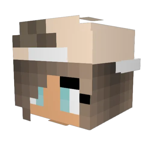 Kennedycar Minecraft avatar head, 3D render