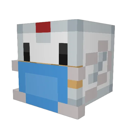 KennethFLJ Minecraft avatar head, 3D render