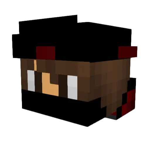 KennethKJ Minecraft avatar head, 3D render