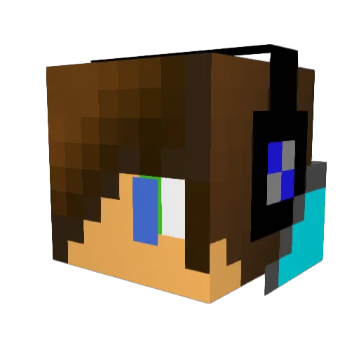 KennethTheKid Minecraft avatar head, 3D render