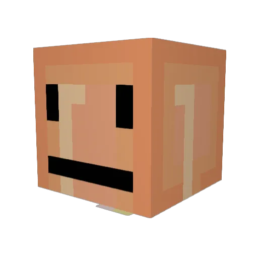 Kennethsideas Minecraft avatar head, 3D render