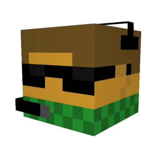 Kennetzky Minecraft avatar head, 3D render