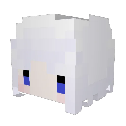 Kenngetsu Minecraft avatar head, 3D render