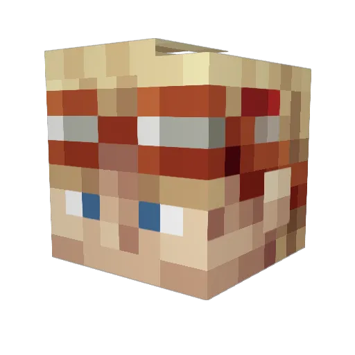 Kennicinnek Minecraft avatar head, 3D render