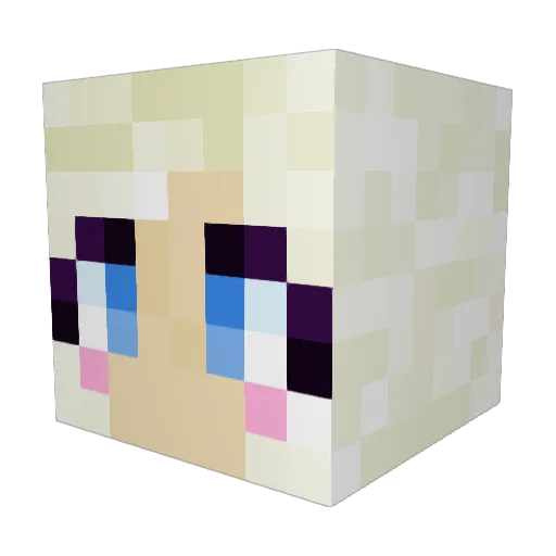 Kennuckles Minecraft avatar head, 3D render