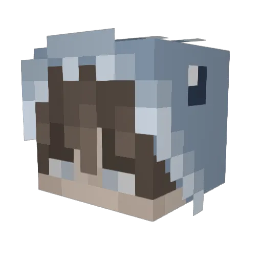 Kenny121 Minecraft avatar head, 3D render