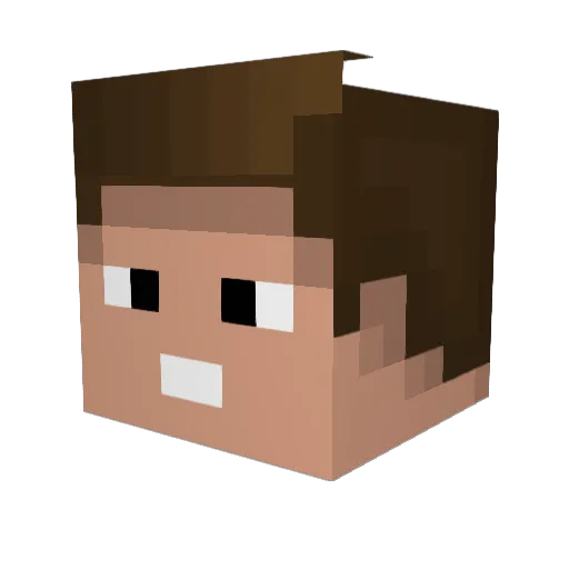 Kenny1992 Minecraft avatar head, 3D render