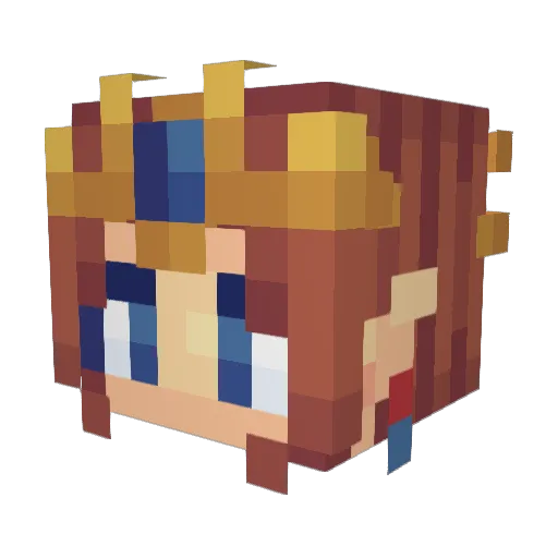 Kenny77_ Minecraft avatar head, 3D render