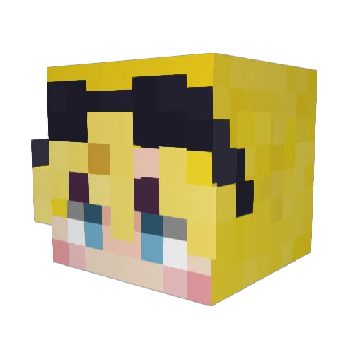 KennyMccormickAA Minecraft avatar head, 3D render