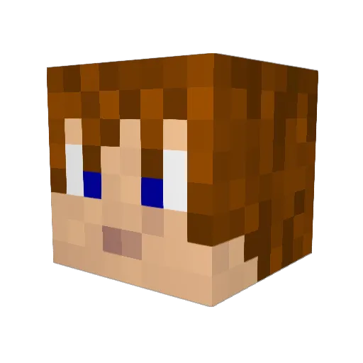 KennyMountain Minecraft avatar head, 3D render