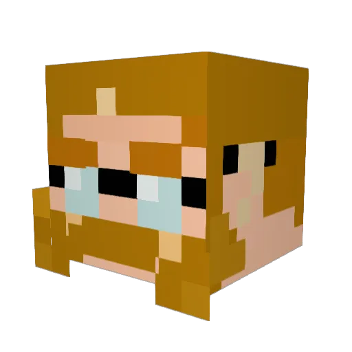 KennyS_Here Minecraft avatar head, 3D render