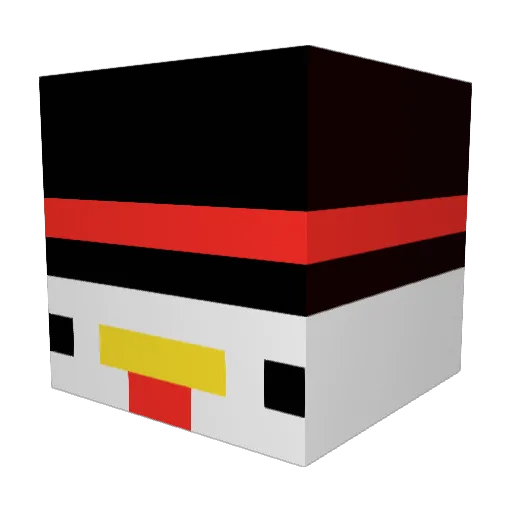 KennyTopHat Minecraft avatar head, 3D render