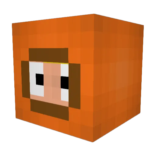 Kenny_McCormiick Minecraft avatar head, 3D render