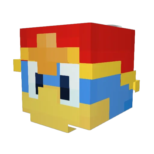 Kennybro Minecraft avatar head, 3D render