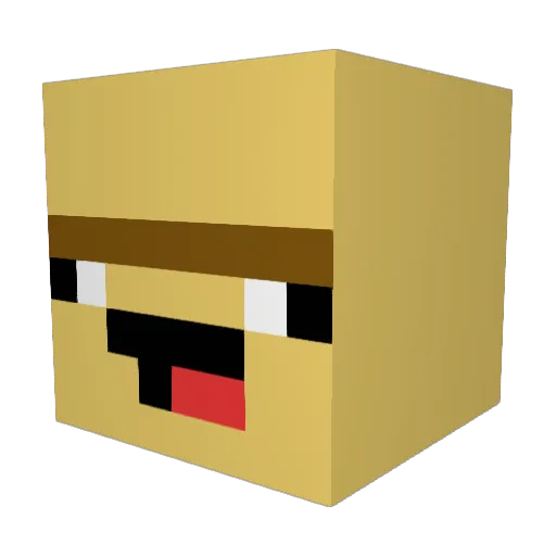 Kennys333 Minecraft avatar head, 3D render
