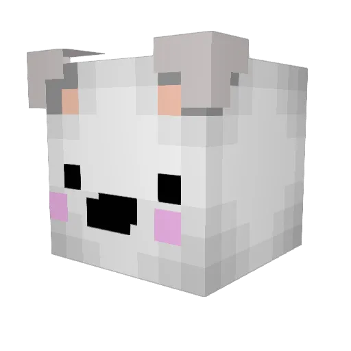 Kennysaur Minecraft avatar head, 3D render