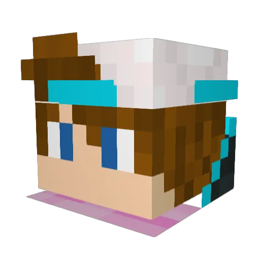Kennytang Minecraft avatar head, 3D render