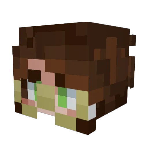KenoChanX Minecraft avatar head, 3D render
