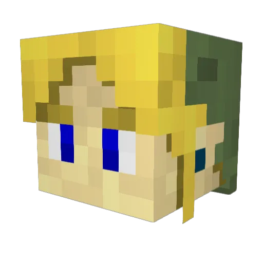 KenoLink Minecraft avatar head, 3D render