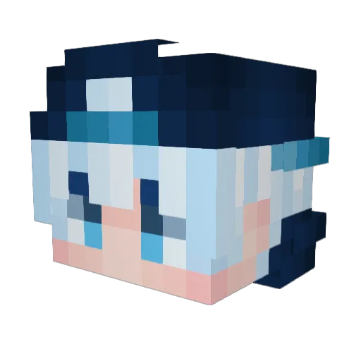 KenoTTV Minecraft avatar head, 3D render