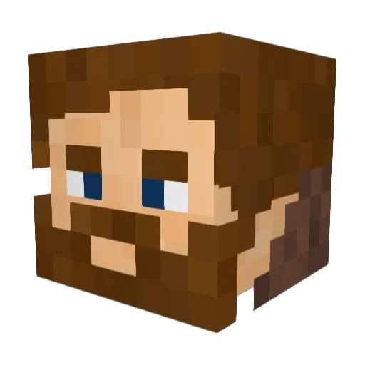 Kenobiii Minecraft avatar head, 3D render