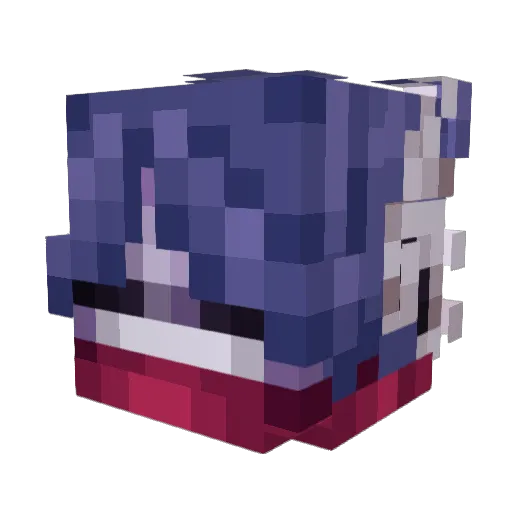 KenomaMaru Minecraft avatar head, 3D render