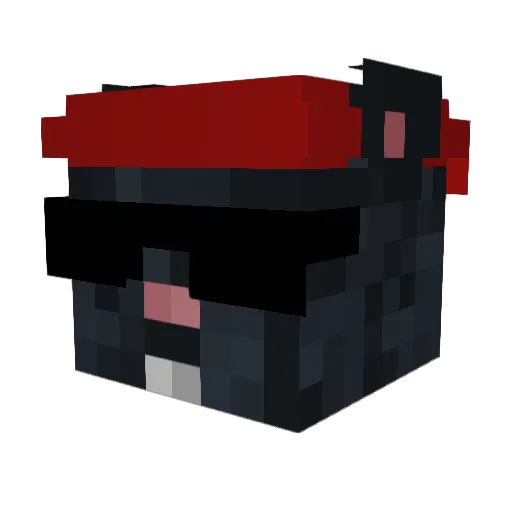 Kenops1a Minecraft avatar head, 3D render